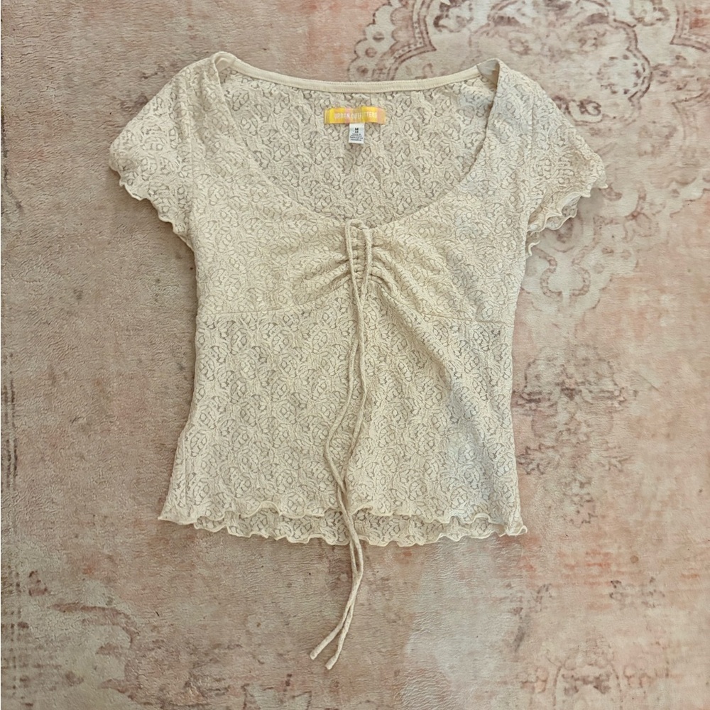 Cream Lace Top